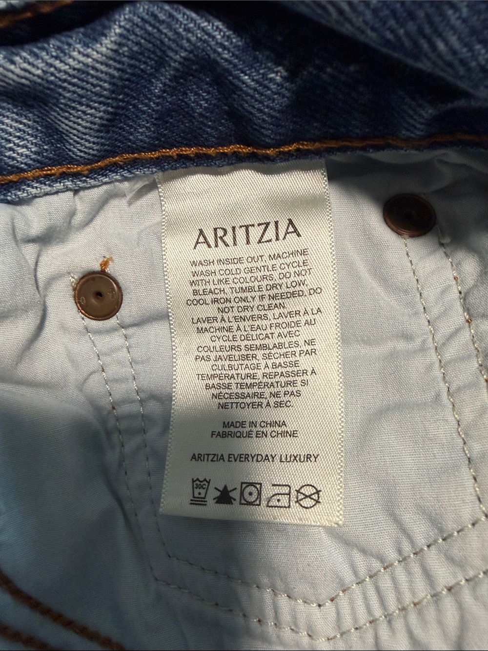 Denim Forum Farrah High-Rise Straight Jeans in Blue - Picture 7 of 8